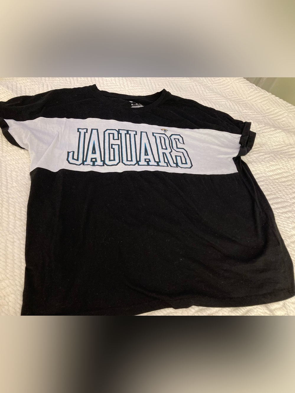 NFL Team Apparel Jacksonville Jaguars White Chest Band Sz XL